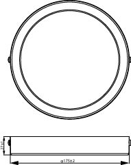 Philips Ledinaire SlimDownlight Aufbau-LED 12W 3000K 1200 Lumen 220-240V Weiß IP20 Ø175mm