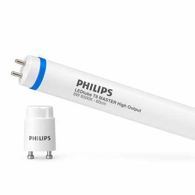 Philips MAS LEDtube 600mm HO 8W T8 1050 lumens 6500K G13 Lumière du jour froide, CRI 83, compatible EM/Mains