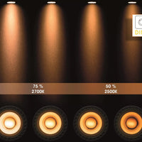 Foco de techo LED Lucide Zefix gu10 2200K-3000K negro ajustable a cálido