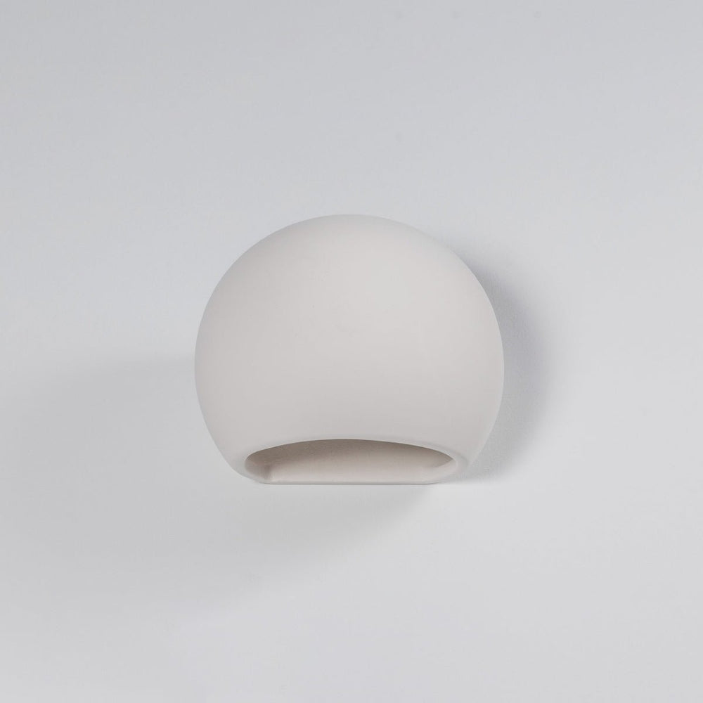 Sollux Lighting keramische wandlamp globe wit E27 fitting 60W LED compatibel