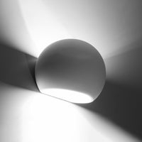 Sollux Lighting keramische wandlamp globe wit E27 fitting 60W LED compatibel