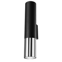 LED Wandlamp zwart chrome LOOPEZ - 1 x GU10 aansluiting