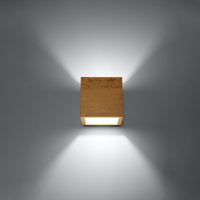 Wandlamp QUAD natuurlijk hout