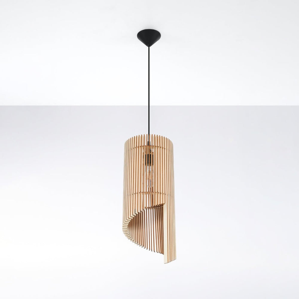 LED Hanglamp hout ALEXIA - 1 x E27 aansluiting 