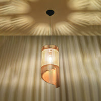 LED Hanglamp hout ALEXIA - 1 x E27 aansluiting 