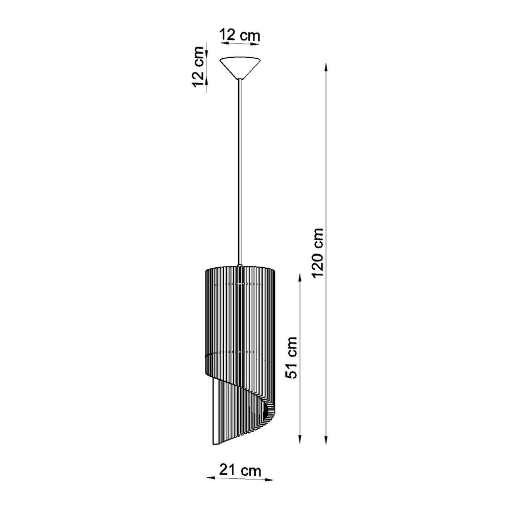 LED Hanglamp hout ALEXIA - 1 x E27 aansluiting 