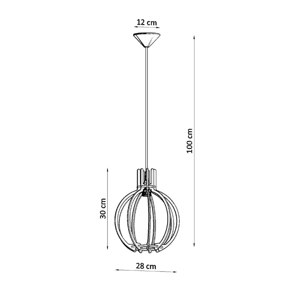 Sollux Lighting LED hanglamp met E27 fitting, 220-240V, mat gouden aluminium