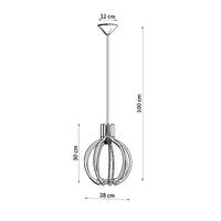 Sollux Lighting LED hanglamp met E27 fitting, 220-240V, mat gouden aluminium