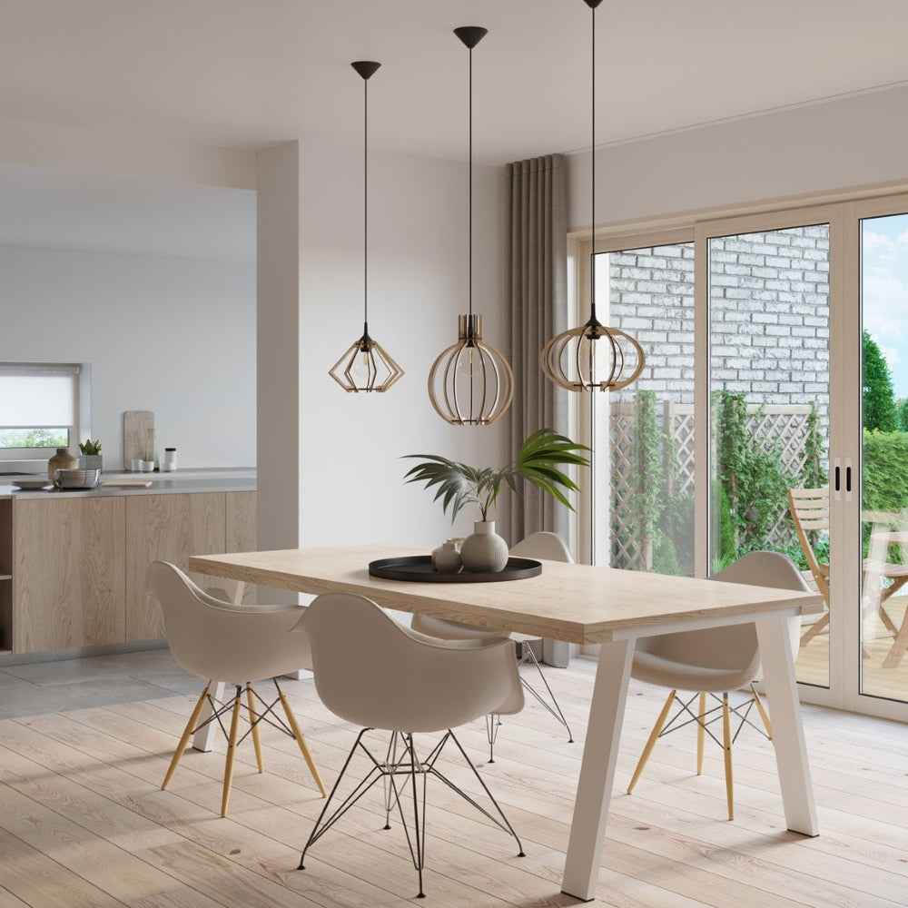 Sollux Lighting LED hanglamp met E27 fitting, 220-240V, mat gouden aluminium