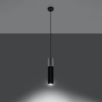 LED Hanglamp zwart beton BORGIO - 1 x GU10 aansluiting