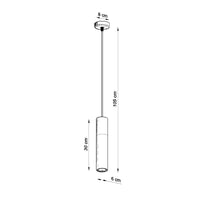 LED Hanglamp zwart beton BORGIO - 1 x GU10 aansluiting