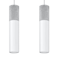 Sollux Lighting Borgio 2 LED Pendelleuchte weiß Beton 2 GU10 40W