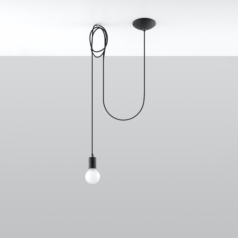 Hanglamp EDISON 1 zwart