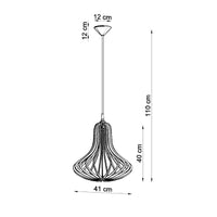 LED Hanglamp hout ELZA - 1 x E27 aansluiting 