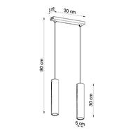 LED Hanglamp wit LAGOS - 2 x GU10 aansluiting