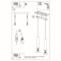 LED Hanglamp wit LAGOS - 2 x GU10 aansluiting