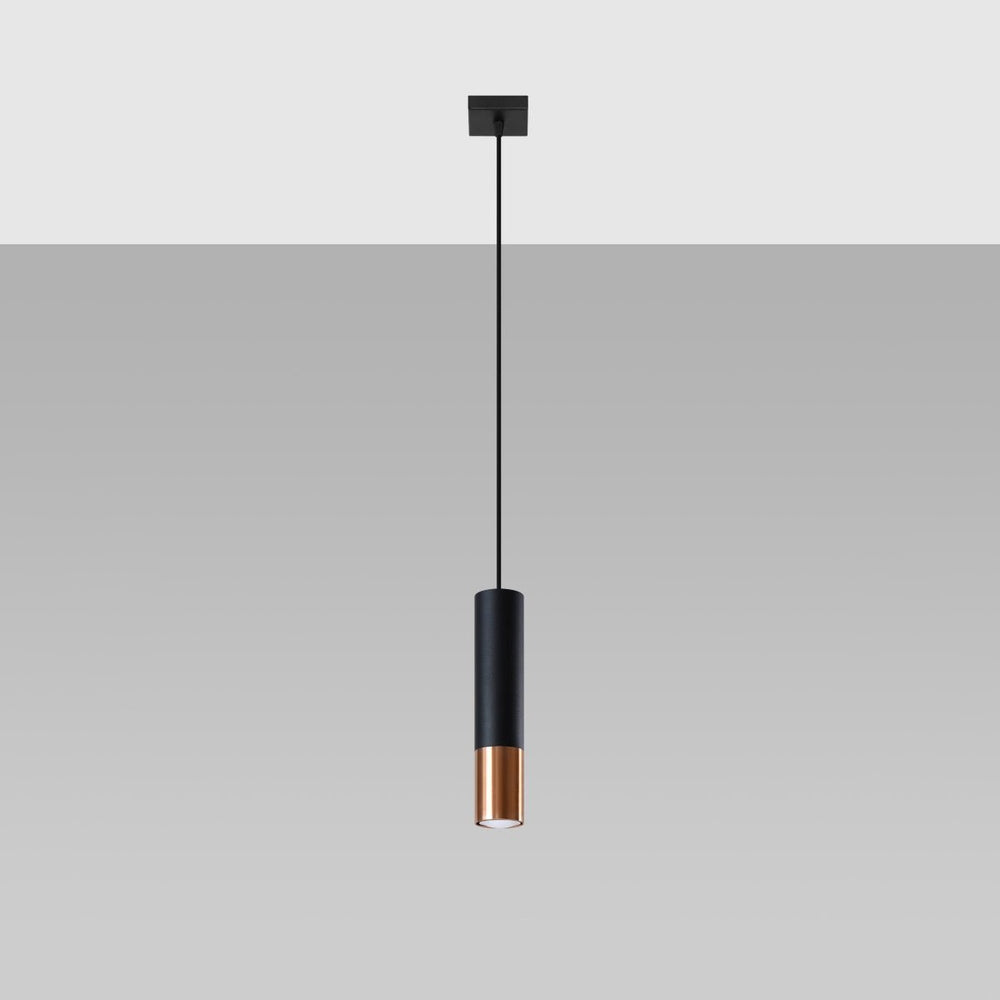 LED Hanglamp zwart koper LOOPEZ - 1 x GU10 aansluiting