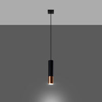 LED Hanglamp zwart koper LOOPEZ - 1 x GU10 aansluiting