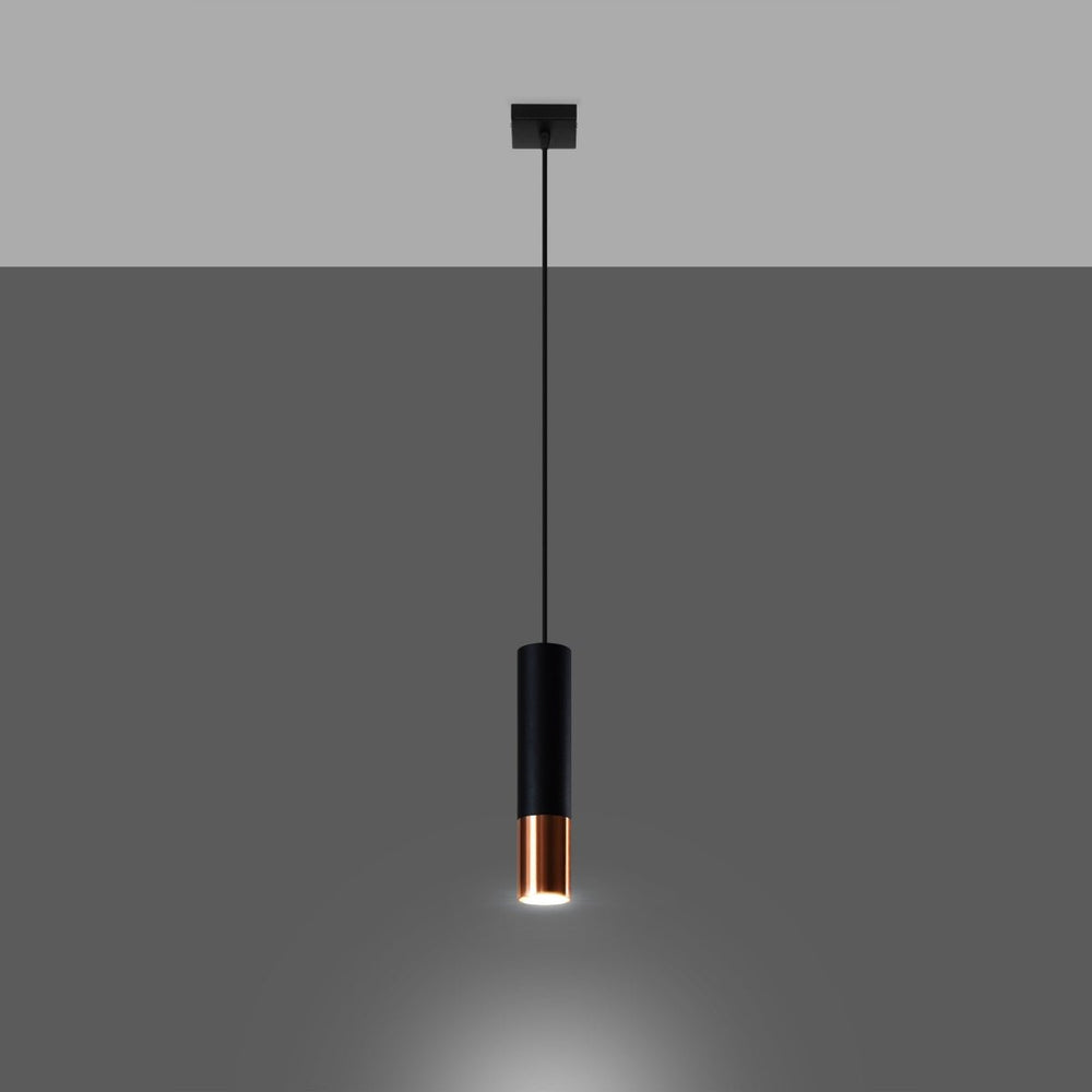 LED Hanglamp zwart koper LOOPEZ - 1 x GU10 aansluiting
