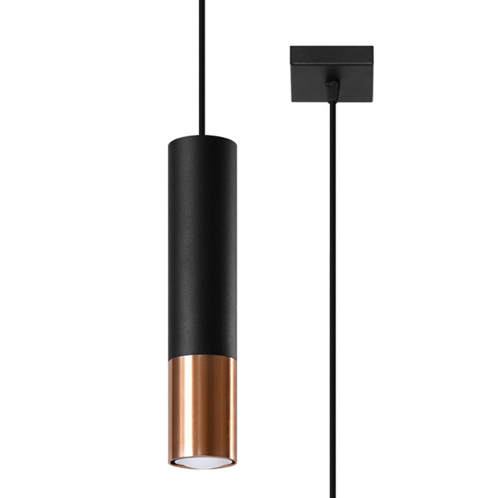LED Hanglamp zwart koper LOOPEZ - 1 x GU10 aansluiting