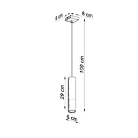LED Hanglamp zwart koper LOOPEZ - 1 x GU10 aansluiting