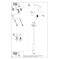 LED Hanglamp zwart koper LOOPEZ - 1 x GU10 aansluiting