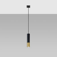 LED Hanglamp zwart goud LOOPEZ - 1 x GU10 aansluiting