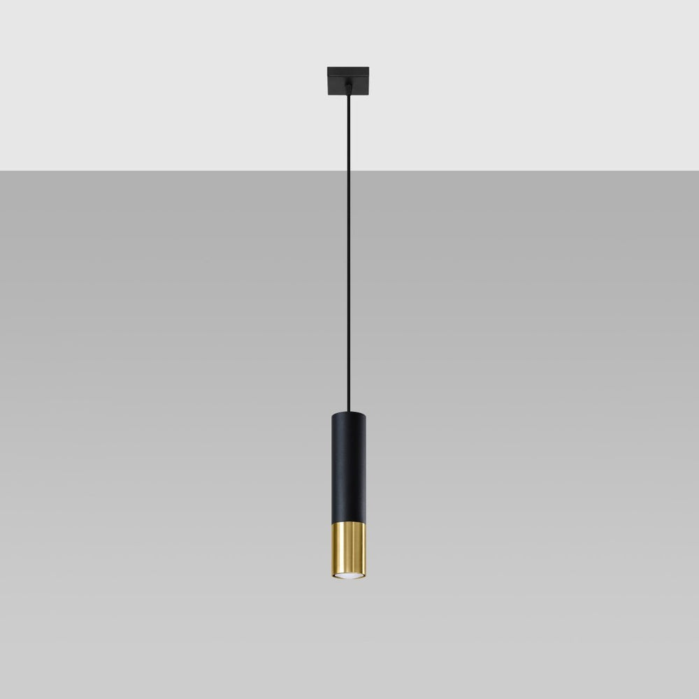 LED Hanglamp zwart goud LOOPEZ - 1 x GU10 aansluiting