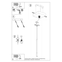 LED Hanglamp zwart goud MOZAICA - 1 x G9 aansluiting