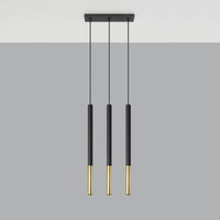LED Hanglamp zwart goud MOZAICA - 3 x G9 aansluiting