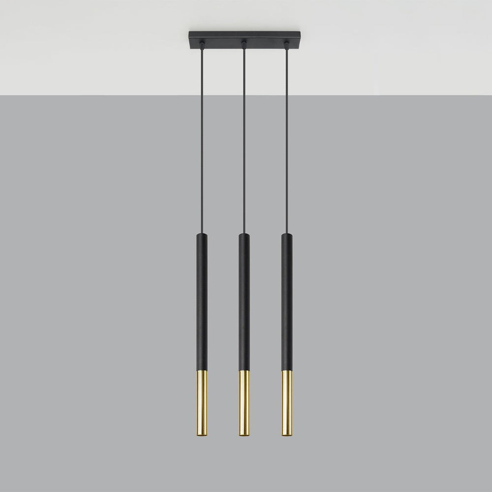 LED Hanglamp zwart goud MOZAICA - 3 x G9 aansluiting