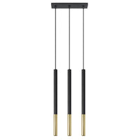 LED Hanglamp zwart goud MOZAICA - 3 x G9 aansluiting