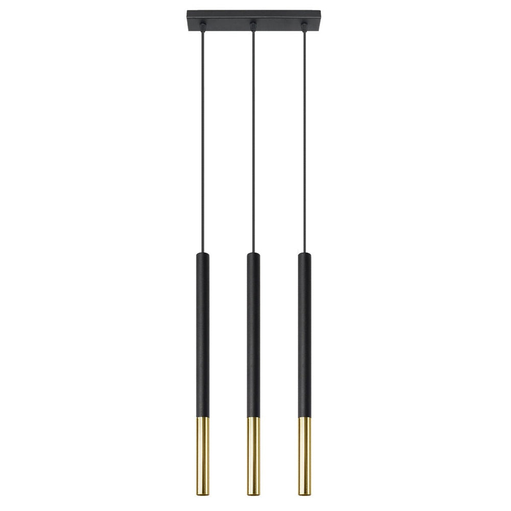 LED Hanglamp zwart goud MOZAICA - 3 x G9 aansluiting