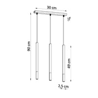 LED Hanglamp zwart goud MOZAICA - 3 x G9 aansluiting