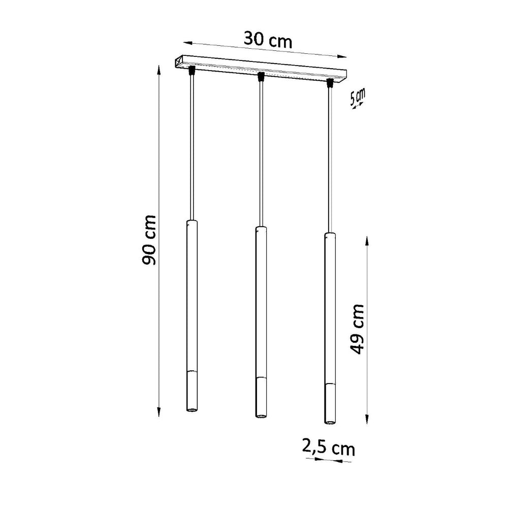 LED Hanglamp zwart goud MOZAICA - 3 x G9 aansluiting