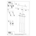 LED Hanglamp zwart goud MOZAICA - 3 x G9 aansluiting