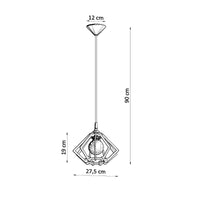 LED Hanglamp hout POMPELMO - 1 x E27 aansluiting 