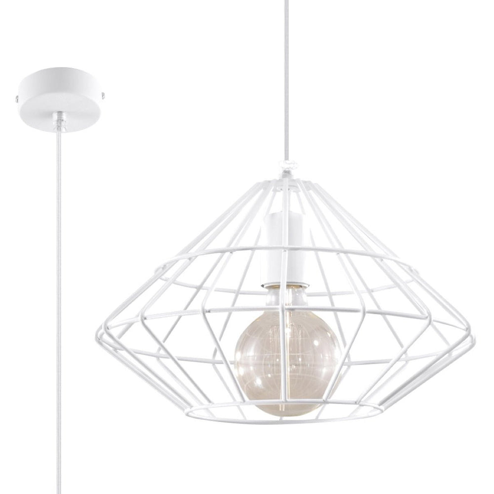 LED Hanglamp hout MANDELINO - 1 x E27 aansluiting 