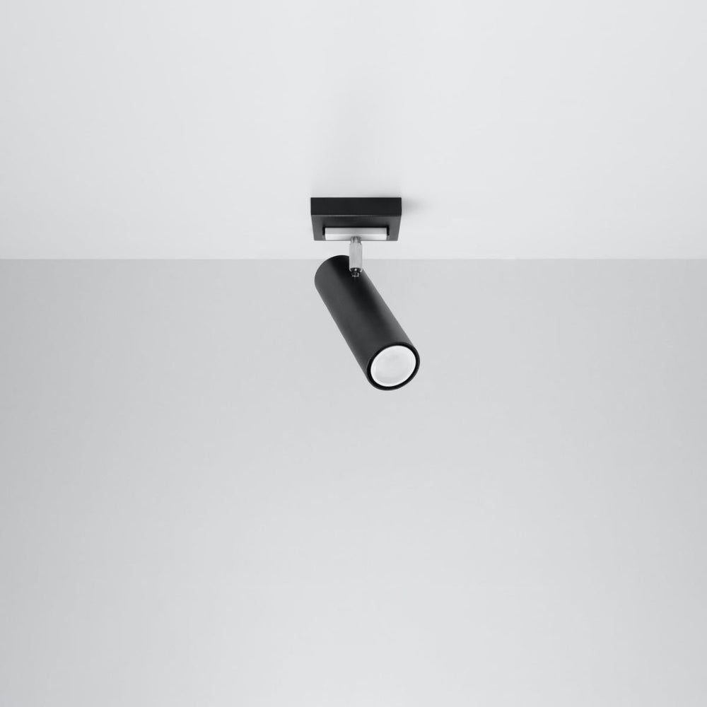 LED Plafondspot zwart zilver DIREZIONE - 1 x GU10 aansluiting