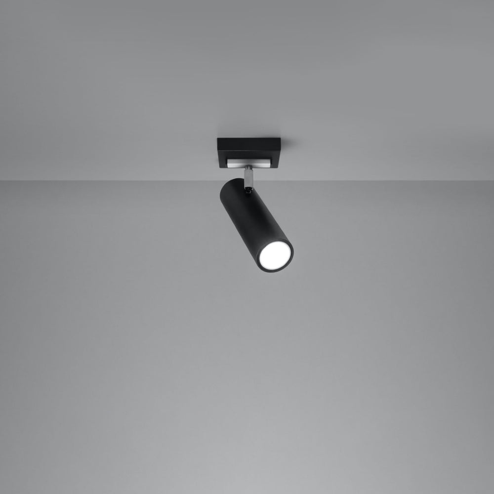 LED Plafondspot zwart zilver DIREZIONE - 1 x GU10 aansluiting
