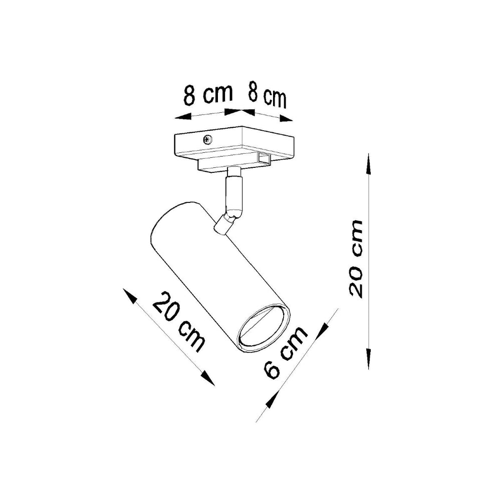 LED Plafondspot zwart zilver DIREZIONE - 1 x GU10 aansluiting