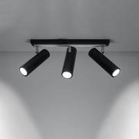 LED Plafondspot zwart zilver DIREZIONE - 3 x GU10 aansluiting