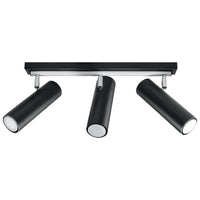 LED Plafondspot zwart zilver DIREZIONE - 3 x GU10 aansluiting
