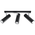 LED Plafondspot zwart zilver DIREZIONE - 3 x GU10 aansluiting