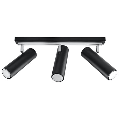 LED Plafondspot zwart zilver DIREZIONE - 3 x GU10 aansluiting