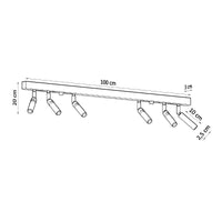 LED Plafondspot zwart EYETECH - 6 x G9 aansluiting