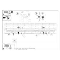 LED Plafondspot zwart EYETECH - 6 x G9 aansluiting