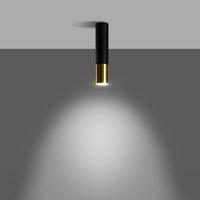 LED Plafondspot zwart goud LOOPEZ - 1 x GU10 aansluiting