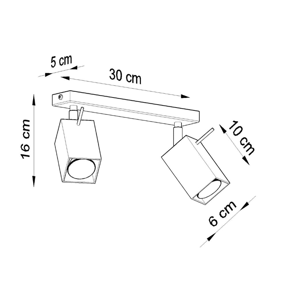 LED Plafondspot wit MERIDA - 2 x GU10 aansluiting