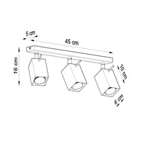 LED Plafondspot wit MERIDA - 3 x GU10 aansluiting
